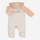 Pink & White Faux Fur Hooded All In One - Image 1 - please select to enlarge image