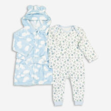 Blue Dressing Gown & Pyjama Set