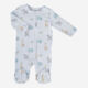 White Animal Patterned Zip Onesie - Image 1 - please select to enlarge image