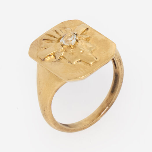 18ct Gold Plated Sterling Silver Eider Ethnic Ring - Image 1 - please select to enlarge image
