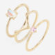 Three Pack Gold Tone Ring Set - Image 1 - please select to enlarge image