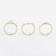 Three Pack Gold Tone Ring Set - Image 2 - please select to enlarge image