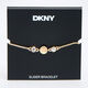 Gold Tone Disc Slider Bracelet - Image 2 - please select to enlarge image