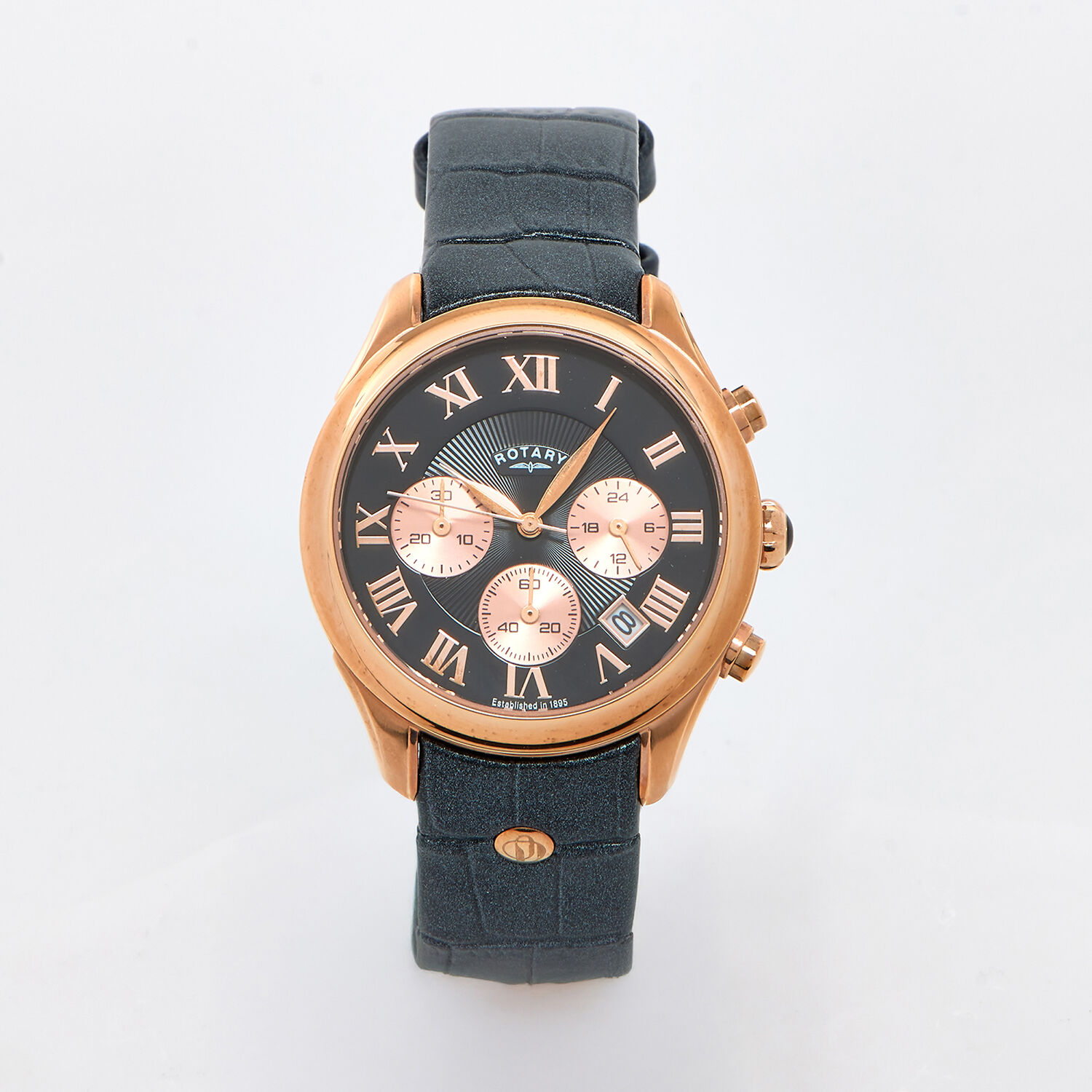 Black Leather Timepieces Watch TK Maxx UK - Main Image