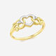 9ct Gold 0.01ct Diamond Heart Signet Ring - Image 1 - please select to enlarge image