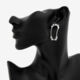 Stainless Steel Diamante Earrings  - Image 2 - please select to enlarge image