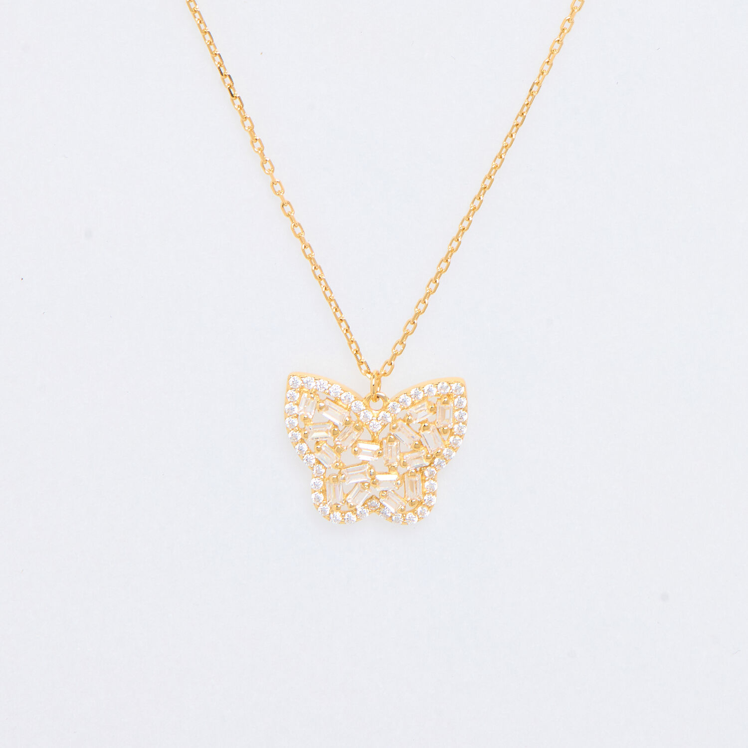 18ct Gold Plated Sterling Silver Butterfly Necklace TK Maxx UK
