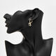 Gold Tone Clear Crystal Huggie Drop Earrings - Image 2 - please select to enlarge image