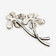 Silver Tone & Black Embellished Flower Brooch - Image 2 - please select to enlarge image