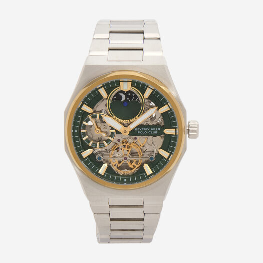 Stainless Steel Gold Tone Trim Watch - Image 1 - please select to enlarge image