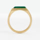 Gold Tone Green Stone Ring  - Image 2 - please select to enlarge image