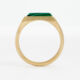 Gold Tone & Green Centre Ring  - Image 2 - please select to enlarge image