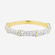 9ct Yellow Gold 0.33ct HI I2-3 Diamond Bamboo Ring - Image 1 - please select to enlarge image