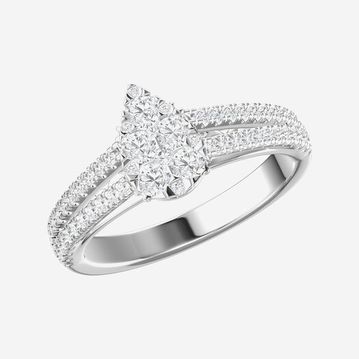 Diamond Boutique 18ct White Gold 0.68ct GH SI3 I1 Diamond Fancy Ring