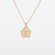 Gold Tone Floral Pendant Necklace - Image 1 - please select to enlarge image