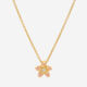 Gold Tone Embellished Blossom Pendant Necklace   - Image 1 - please select to enlarge image