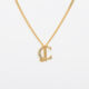 Gold Tone Embellished Logo Necklace - Image 1 - please select to enlarge image