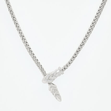 Silver Tone Snake Necklace - Image 1 - please select to enlarge image