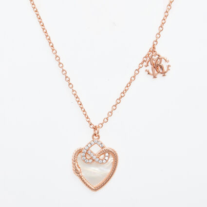 Rose Gold Tone Heart Pendant Necklace - Image 1 - please select to enlarge image