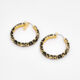 Black & Gold Plated Icona Hoop Earrings - Image 1 - please select to enlarge image