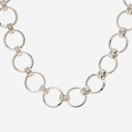 Kit Heath Sterling Silver Hoop Link Necklace