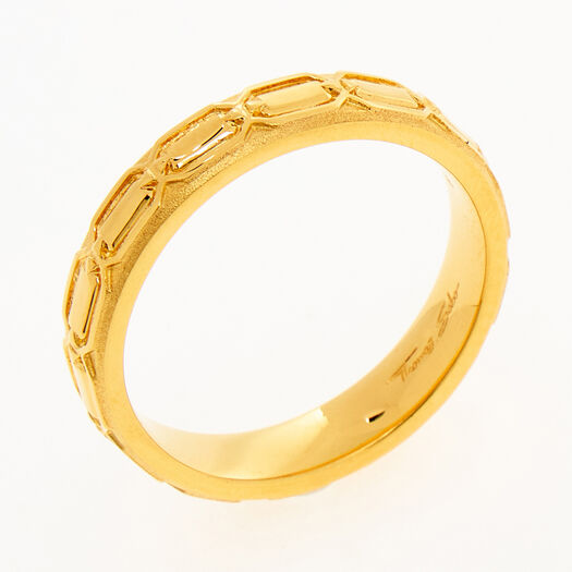 Thomas Sabo Gold Tone Sterling Silver Embossed Ring
