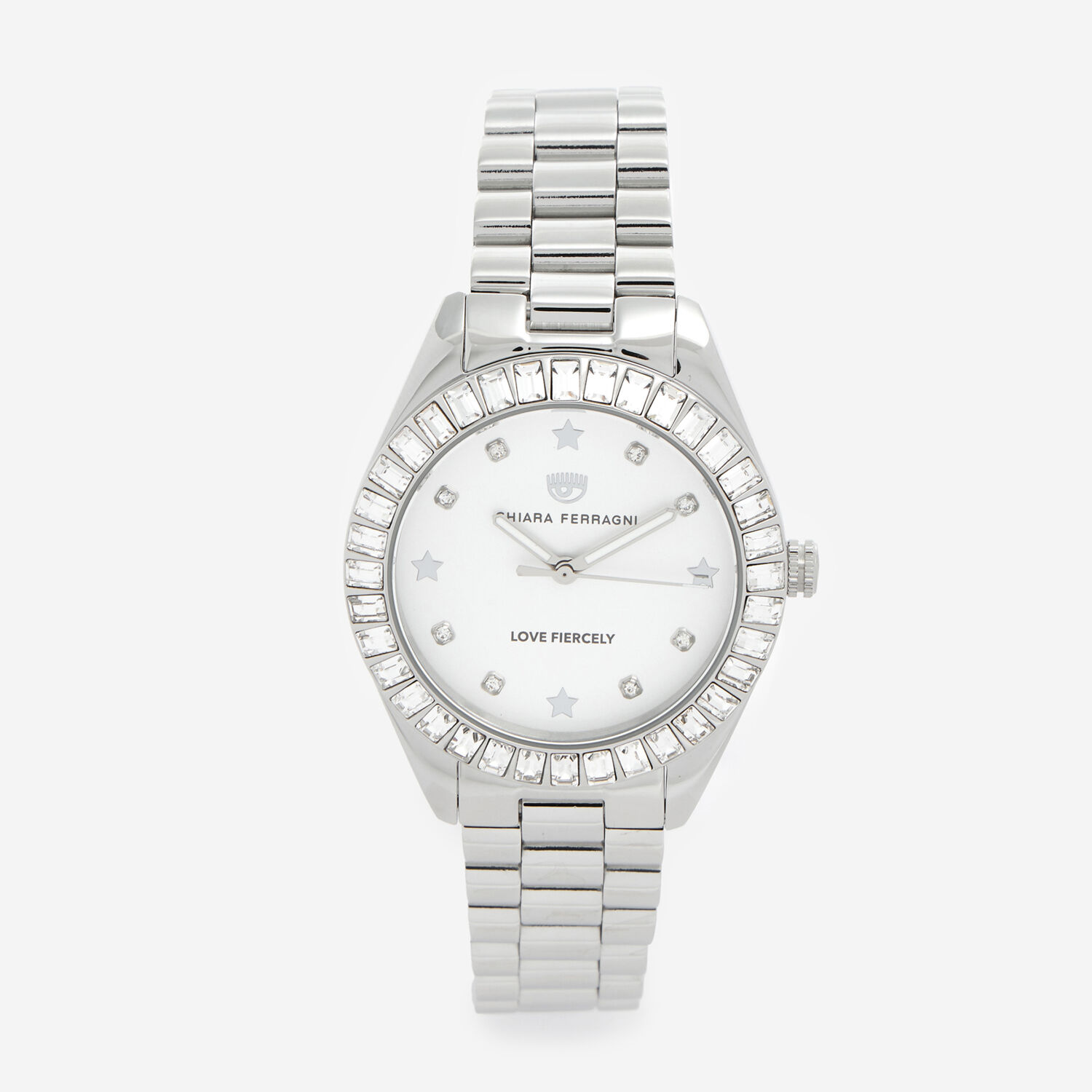 Silver Tone Embellished Case Watch - TK Maxx UK