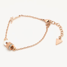 Rose Gold Double Chain Bracelet - CHARLES & KEITH UK