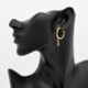 Gold Plated Sterling Silver Space Hoop Earrings  - Image 2 - please select to enlarge image