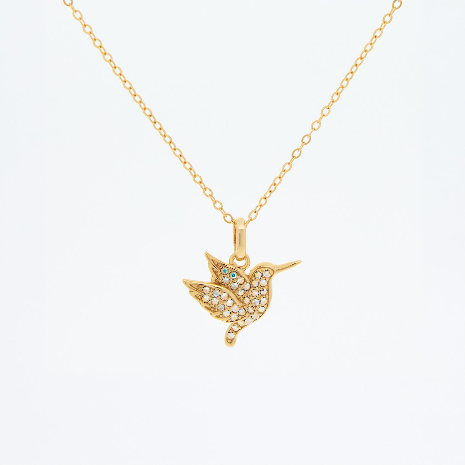 14ct Gold Plated Sterling Silver Hummingbird Necklace
