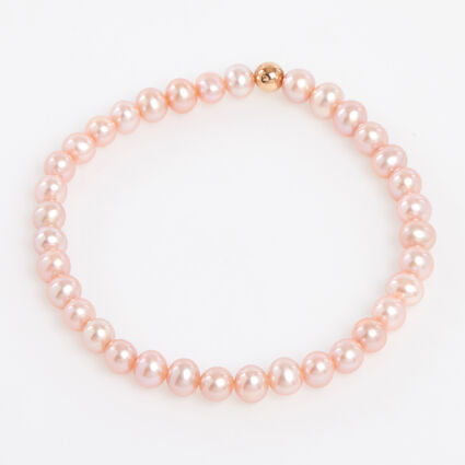 9ct Gold Freshwater Pearl Stretch Bracelet   - Image 1 - please select to enlarge image