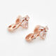 Cubic Zirconia Rose Gold Tone Comfort Clip Earrings - Image 1 - please select to enlarge image