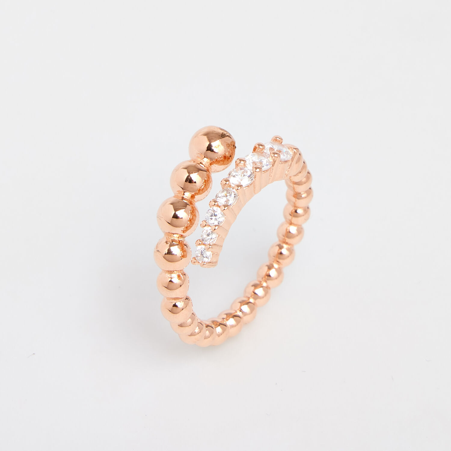 Rose Gold Plated Sterling Silver Wrap Ring - TK Maxx UK