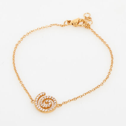 18ct Gold Plated Embellished Swirl Bracelet - Image 1 - please select to enlarge image