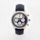 Navy Leather Analogue Watch - Image 1 - please select to enlarge image