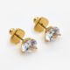 Gold Tone Embellished Stud Earrings    - Image 1 - please select to enlarge image