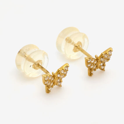 14ct Gold Embellished Butterfly Earrings - Image 1 - please select to enlarge image