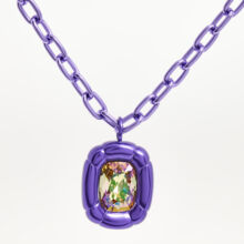 Metallic Purple Pendant Necklace