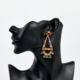 Multicoloured Tempo Embellished Drop Earrings - Image 2 - please select to enlarge image