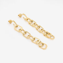 Gold Plated Sterling Silver Chain Drop Earrings