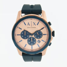 Navy Rubber Chronograph Watch