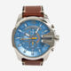 Brown Leather Chronograph Watch - Image 1 - please select to enlarge image