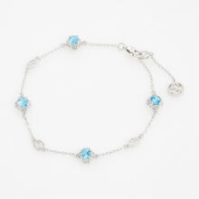 18ct White Gold Embellished Chain Bracelet