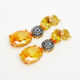 18ct Gold Plated Sterling Silver Embellished Drop Earrings - Image 1 - please select to enlarge image