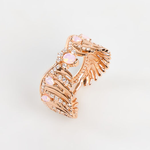 Rose Gold Tone Embellished Ring  - Image 1 - please select to enlarge image