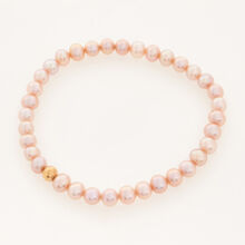 Pink 9ct Gold Freshwater Pearl Bracelet