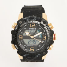 Black Marbled Digital Watch