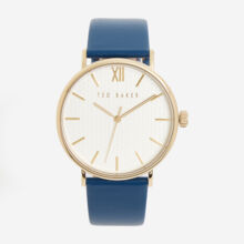 Navy Leather Analogue Watch