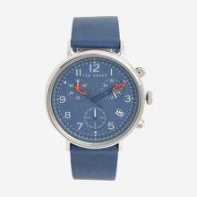 Blue Leather Chronograph Watch