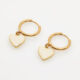 Gold Tone Heart Drop Earrings  - Image 1 - please select to enlarge image